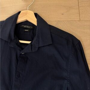 John Varvatos Navy Dress Shirt